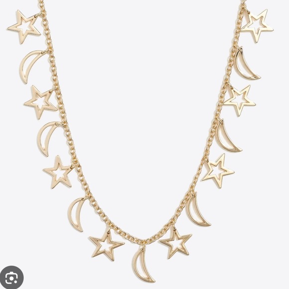 J. Crew star and moon necklace in gold finish - Picture 3 of 3